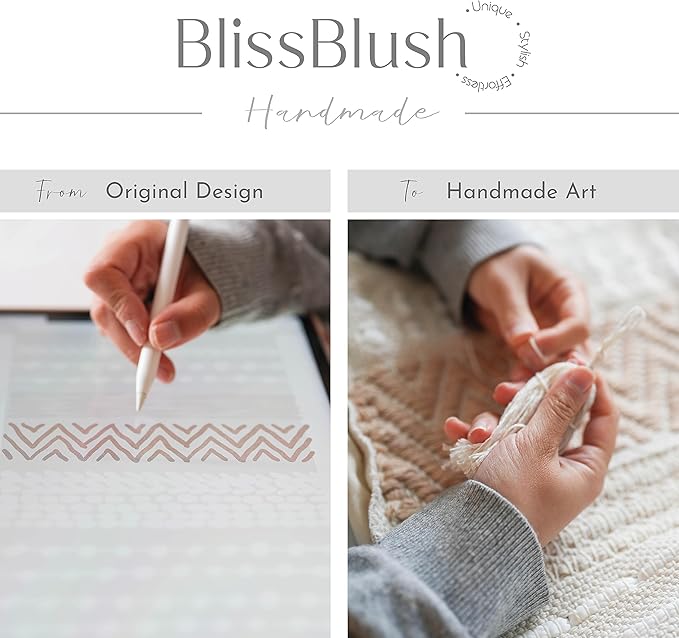 BlissBlush Decorative Throw Pillow Cover 20x20 Combo Set of 2 Square Cream Neutral White Boho Accent Pillowcase Tassels Farmhouse Cushion for Couch Sofa Bedroom Living Room Home Décor Cover ONLY
