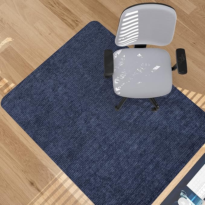 Placoot Desk Chair Mat for Hardwood Floor Corduroy Surface 1/6" Thick 55"x35" Office Chair Mat for Rolling Chairs-100% Large Anti-Slip Backing Under Desk Low-Pile Office Rug Floor Mat