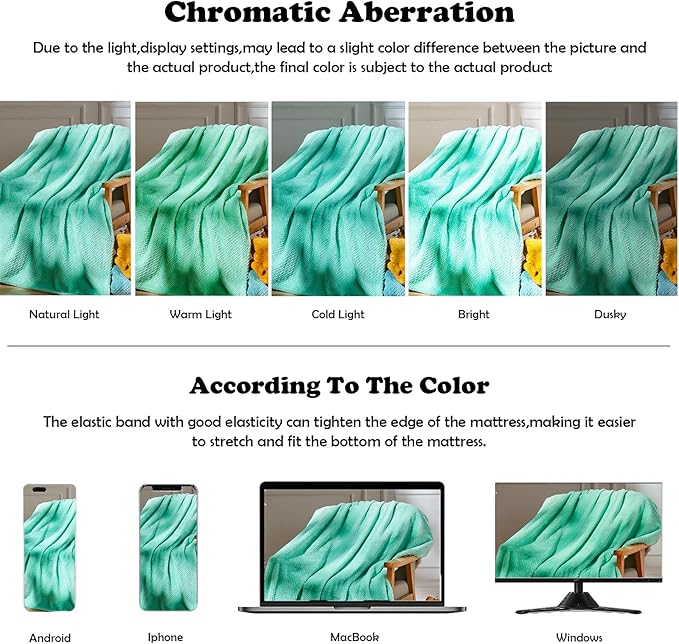 NEWCOSPLAY Super Soft Queen Blanket Aqua Premium Silky Flannel Fleece Leaves Pattern Lightweight Bed Blanket All Season Use (Aqua, Queen(90"x90"))