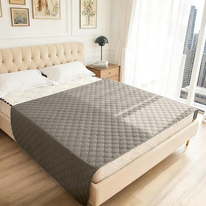 gogobunny 100% Double Sided Waterproof Dog Blanket Soft Pet Bed Cover Reversible Protect Furniture Couch Sofa Car for Puppy Large Dog Cat (Dark Stone/Light Stone, 82x102 Inch (Pack of 1))