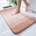 OLANLY Bathroom Rugs Mat 24x16, Extra Soft Absorbent Microfiber Bath Rugs, Rubber Backing, Quick Dry, Machine Washable Bath Mats for Bathroom Floor, Tub and Shower, Home Decor Accessories, Peach