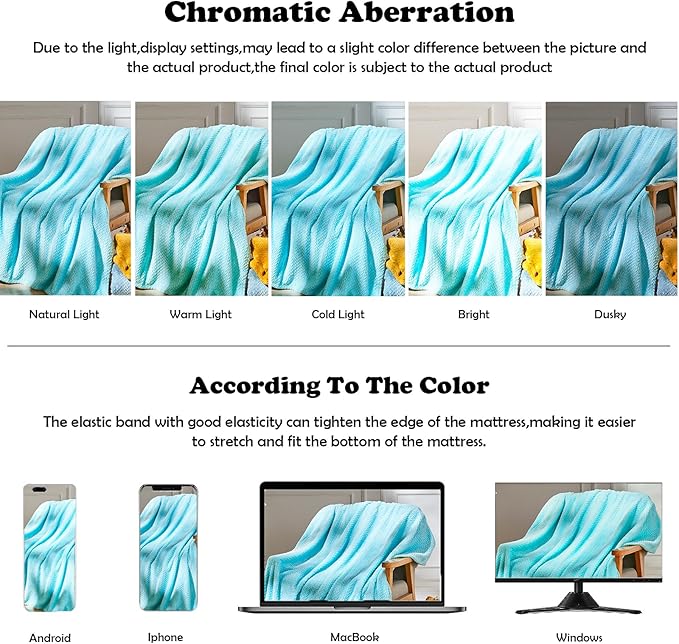 NEWCOSPLAY Super Soft Queen Blanket Turquoise Premium Silky Flannel Fleece Leaves Pattern Lightweight Bed Blanket All Season Use (Turquoise, Queen(90"x90"))