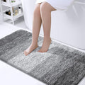 OLANLY Bathroom Rug Mat 47x24, Extra Soft and Absorbent Microfiber Bath Rugs, Non-Slip Plush Shaggy Bath Carpet Runner, Machine Wash Dry, Bath Mats for Bathroom Floor, Tub and Shower, Grey