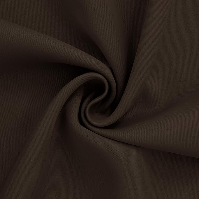 BGment Small Brown Kitchen Curtains 36 Inch Length - Chocolate Half Drapes Thermal Insulated Privacy Blinds for Cafe Bathroom Window Over Sink, 29 x 36 Inch, 2 Panels