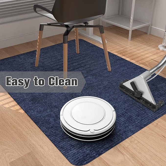 Placoot Desk Chair Mat for Hardwood Floor Corduroy Surface 1/6" Thick 55"x35" Office Chair Mat for Rolling Chairs-100% Large Anti-Slip Backing Under Desk Low-Pile Office Rug Floor Mat