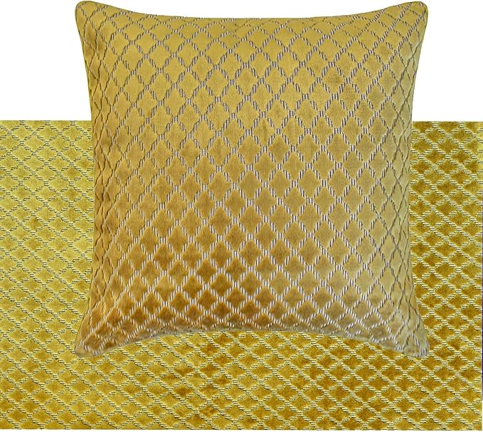 The HomeCentric Chartreuse Bed Runner for King/Queen/Twin Velvet Decorative Bed Scarf 53"x18" Bed Runner Without Pillow Cover, Geometric Bed Scarf Bedroom Décor Accent - Geolux Legacy Chartreuse