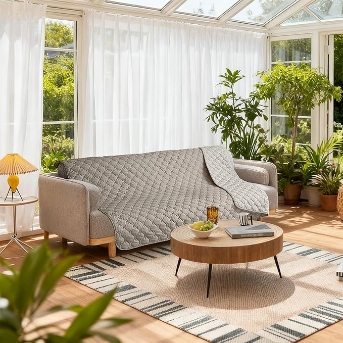 gogobunny 100% Double Sided Waterproof Dog Blanket Soft Pet Bed Cover Reversible Protect Furniture Couch Sofa Car for Puppy Large Dog Cat (Dark Stone/Light Stone, 52x82 Inch (Pack of 1))