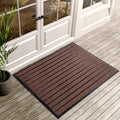 ubdyo Extra Durable Door Mat - Dirt Trapping Outdoor Welcome Mats - Non-Slip Outdoor Indoor Entrance - Low Profile Front Doormat (47" x 32", Bright Burgundy)