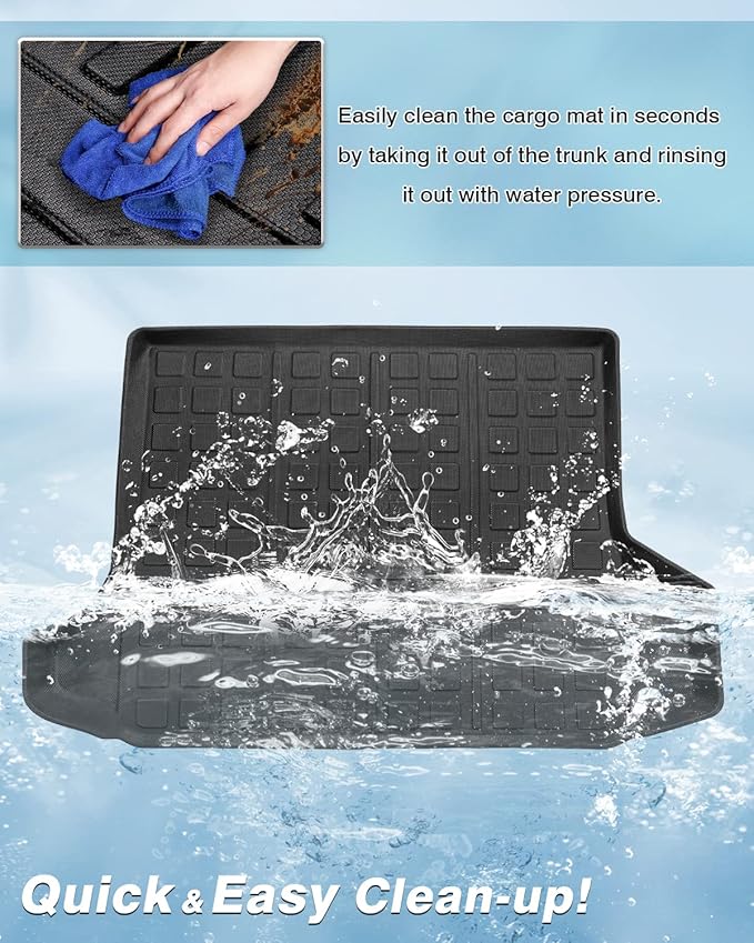 Mixsuper Cargo Liner for Chevrolet Equinox/GMC Terrain 2018-2024, Trunk Mat All Weather Cargo Mat Anti-Slip Rear Trunk Liner Black