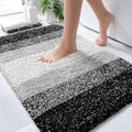 OLANLY Bathroom Rugs Mat 36x24, Extra Soft Absorbent Microfiber Bath Rugs, Rubber Backing, Quick Dry, Machine Washable Bath Mats for Bathroom Floor, Tub and Shower, Home Decor Accessories, Black