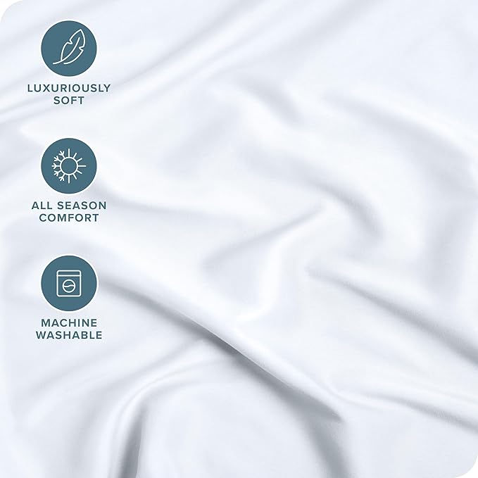 Fitted Bottom Sheet Short Queen Size - Premium 1800 Microfiber - Ultra-Soft Hotel Luxury - Deep Pocket - Durable and Long Lasting - Short Fitted Sheet (Short Queen, White)