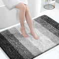 OLANLY Bathroom Rugs Mat 47x32, Extra Soft Absorbent Microfiber Bath Rugs, Rubber Backing, Quick Dry, Machine Washable Bath Mats for Bathroom Floor, Tub and Shower, Home Decor Accessories, Black