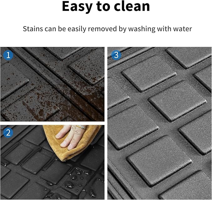 Custom for 2011-2019 Ford Explorer Cargo Mats Trunk Liner with 3rd Rear Seat Backrest Mat All Weather TPE Protection Mat Accessories (for 2011-2019 Ford Explorer)