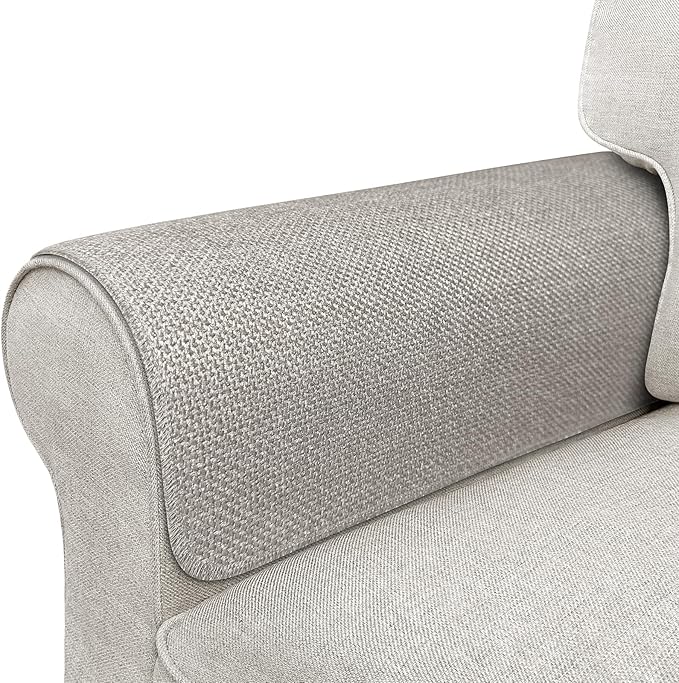 Couch Arm Covers, Waterproof Armrest Cover for Sofa, Armchair, Loveseat, Non-Slip Recliner Arm Cover, Sofa Arm Covers, Headrest Covers, Arm Chair Covers Set of 2 (Taupe, 28"×24")