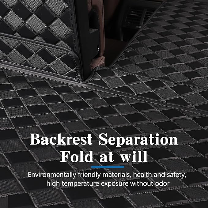 Cargo Mat & Backrest Mats for 2021-2024 2025 Toyota Venza Accessories, All Weather Waterproof Rear Cargo Liner Rear Trunk Liner Back Seat Cover Protector