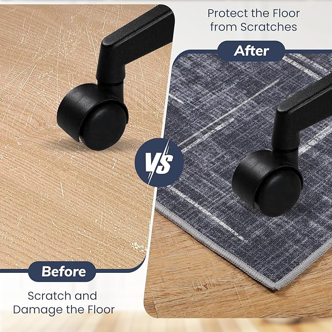 Office Chair Mat for Hardwood Floor&Tile Floor,36"X 48" Heavy Duty Desk Chair Mat for Hard Floors,Under Desk Rug for Rolling Computer Chair,Anti Slip,Low Pile Carpet Floor