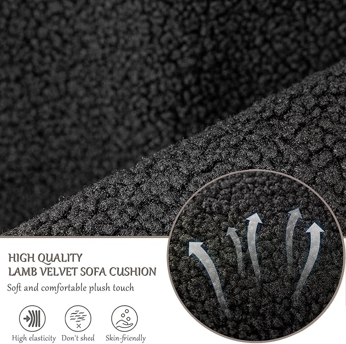 Armrest Cover, Recliner Chair Protector, Furniture Protector Slip, Side Storage Pocket, Stretch Armchair Couch Arm Rest Cover for Recliner, Chair, Sofa (Black,1 Seater(3pcs))