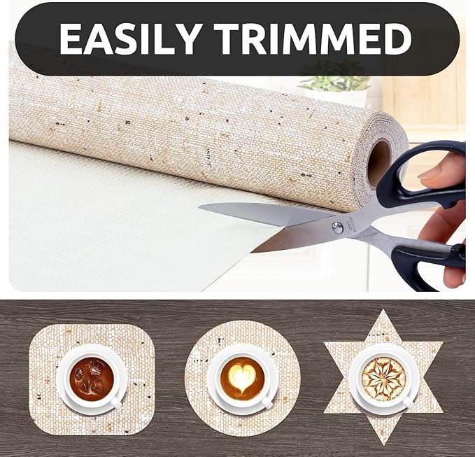 RAY STAR 12X120 Inch Shelf Liner for Kitchen Cabinets, Non-Adhesive Cabinet Liner Washable, PVC Drawer Liner for Dresser Non-Slip Bathroom (Yellow)(9 Roll)