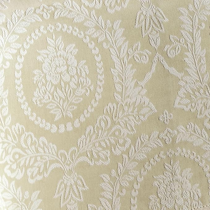 Timeless Vintage Style Bedding | Neutral Sage and Ecru | Textured Matelasse Rose Medallions and Leaves | 6 Piece Lightweight Bed Set: Oversized Queen Bedspread, 4 Standard Shams & Square Accent Pillow