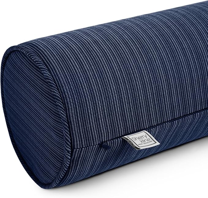 Sherry Kline Island Breeze Indoor/Outdoor Corded Neck Bolster Indigo 6"x 18"Set of 2