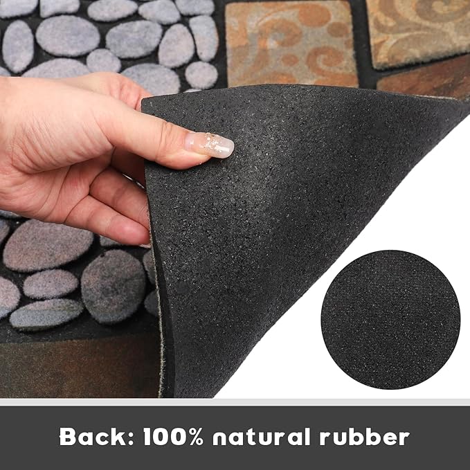 Large 47"x22" Heavy Duty Welcome Mat Outdoor with Non-Slip Rubber Backing - Durable Outdoor Door Mat for Front Door Entrance, Garage, Patio & High Traffic Areas（Sunflower）