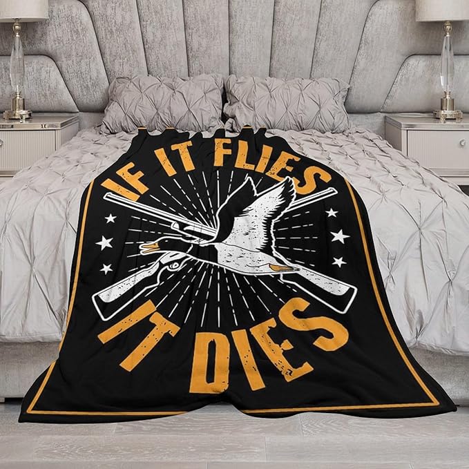 Goose Hunting Blanket Hunting Gifts for Men Goose Hunting Accessories Hunting Throw Blanket for Adults Soft Warm Cozy Fleece Blanket for Couch Sofa Bed 60"x80"
