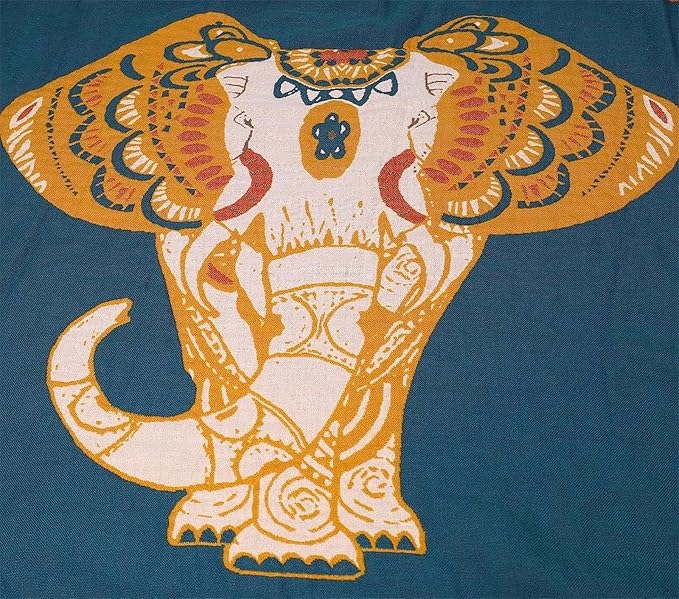 100% Cotton Boho Throw Blanket 80''x90'' Muslin Throw for Bed Couch,Travel Mexican Picnic Blankets Super Soft Reversible Blanket Muslin Quilts