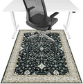 Office Chair Mat for Hardwood Floor&Tile Floor,36"x48" Heavy Duty Desk Chair Mat for Hard Floors,Under Desk Rug for Rolling Computer Chair,Anti Slip,Low Pile Carpet Floor-Frame Black White