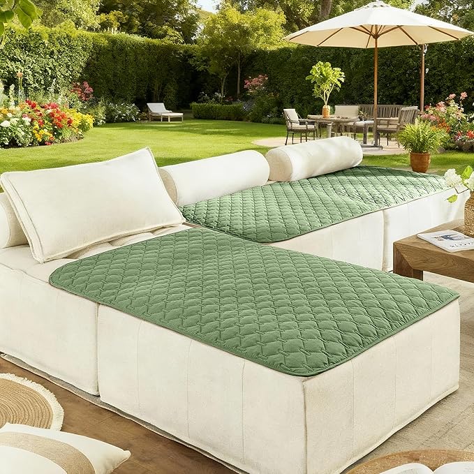 gogobunny 100% Double-Sided Waterproof Dog Bed Cover Pet Blanket Sofa Couch Furniture Protector for Puppy Large Dog Cat, Reversible (40x50 Inch (Pack of 1), Dark Green/Light Green)