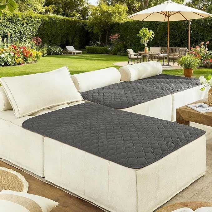 gogobunny 100% Double-Sided Waterproof Dog Bed Cover Pet Blanket Sofa Couch Furniture Protector for Puppy Large Dog Cat, Reversible (40x50 Inch (Pack of 1), Dark Grey/Light Grey)