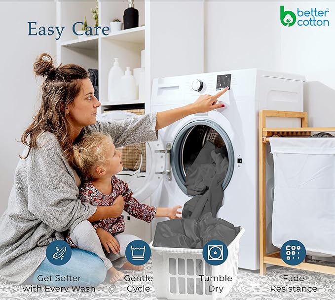 Royale Linens 400 Thread Count 100% American Grown Cotton Fitted Sheet Twin Size - All Around Elastic Fitted Sheet - Luxury Sateen Weave - Snug Fit Bottom Sheets Fit Up to 16" (Twin,Spanish Slate)