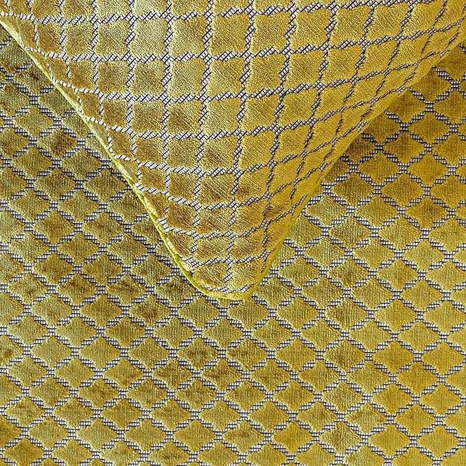 The HomeCentric Chartreuse Bed Runner for King/Queen/Twin Velvet Decorative Bed Scarf 53"x18" Bed Runner Without Pillow Cover, Geometric Bed Scarf Bedroom Décor Accent - Geolux Legacy Chartreuse