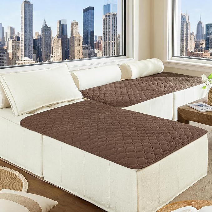 gogobunny 100% Double-Sided Waterproof Dog Bed Cover Pet Blanket Sofa Couch Furniture Protector for Puppy Large Dog Cat, Reversible (40x50 Inch (Pack of 1), Dark Chocolate/Light Chocolate)