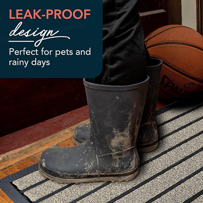 ubdyo Extra Durable Door Mat - Dirt Trapping Outdoor Welcome Mats - Non-Slip Outdoor Indoor Entrance - Low Profile Front Doormat (36" x 24", Bright Beige)