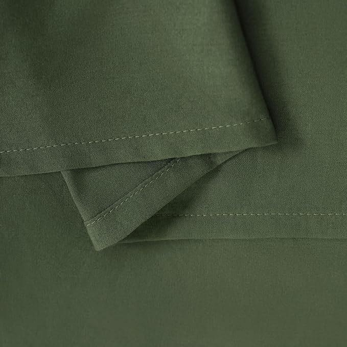 NTBAY Twin Comforter Set with Sheets, 5 Pieces Soft and Breathable Twin Bedding Set, Twin Bed in a Bag, Down Alternative Comforter Set Solid Color All Season, Kids Bedding Set, Olive Green