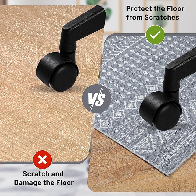Office Chair Mat for Hardwood Floor&Tile Floor,36"X 48" Heavy Duty Desk Chair Mat for Hard Floors,Under Desk Rug for Rolling Computer Chair,Anti Slip,Low Pile Carpet Floor-Grey