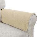 Couch Arm Covers, Waterproof Armrest Cover for Sofa, Armchair, Loveseat, Non-Slip Recliner Arm Covers, Sofa Headrest Covers, Arm Chair Covers Set of 2 (Sand, 24"×20")