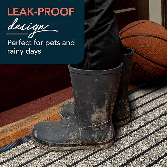 ubdyo Extra Durable Door Mat - Dirt Trapping Outdoor Welcome Mats - Non-Slip Outdoor Door Mats - Low Profile Front Door Mat - Indoor Doormat (47" x 32", Bright Beige)