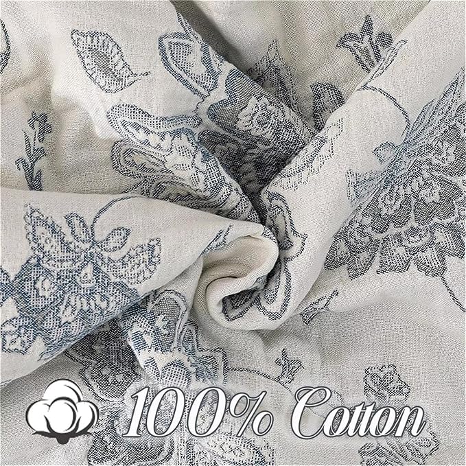 MSGKV Boho Throw Blanket for Couch Sofa Bed Decor, 100% Cotton Blankets Warm Versatile KnitWoven Blanket, Super Soft Warm & Decorative Blanket for Sofa Bed Living Room, 78''Wx 90''L