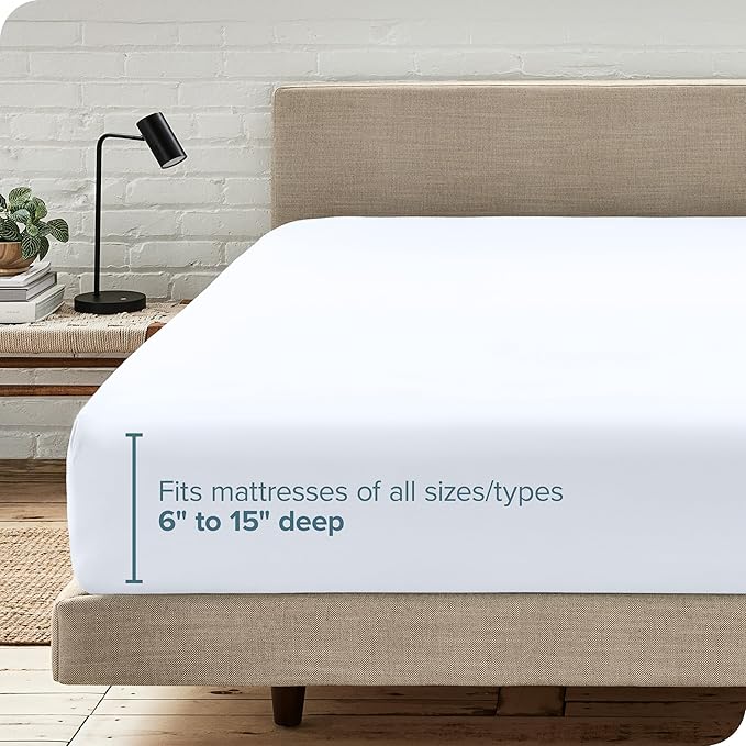 Fitted Bottom Sheet Short Queen Size - Premium 1800 Microfiber - Ultra-Soft Hotel Luxury - Deep Pocket - Durable and Long Lasting - Short Fitted Sheet (Short Queen, White)