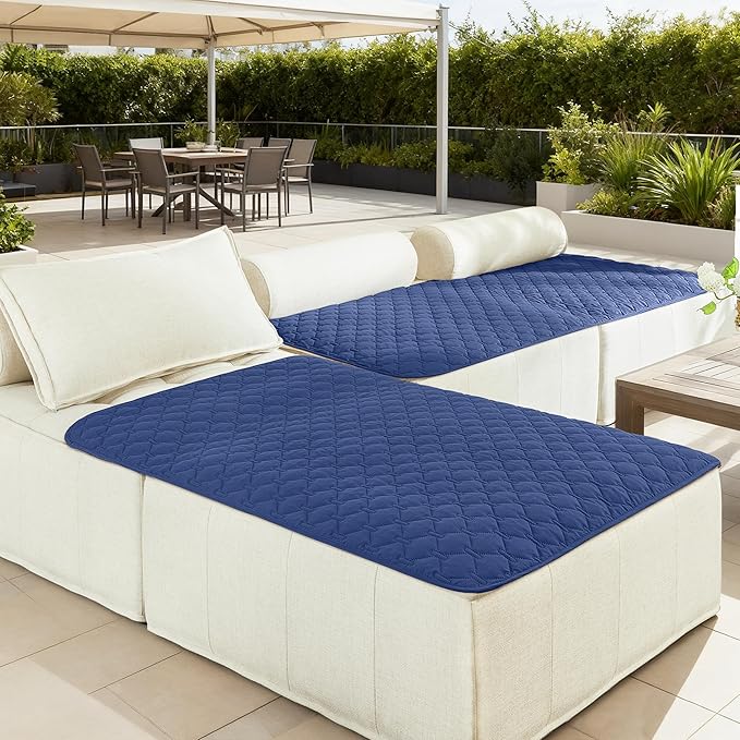 gogobunny 100% Double Sided Waterproof Dog Blanket Soft Pet Bed Cover Reversible Protect Furniture Couch Sofa Car for Puppy Large Dog Cat (Dark Navy/Light Navy, 40x50 Inch (Pack of 1))