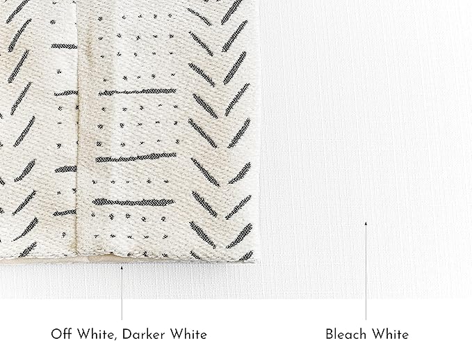 BlissBlush White Soft Chenille Boho Body Pillow Cover 20x54, Decorative Oversized Long Lumbar Pillow, Boho Textured Oversize Body Pillow, Cover ONLY