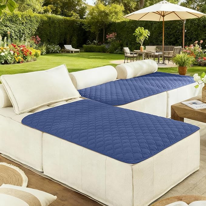 gogobunny 100% Double Sided Waterproof Dog Blanket Soft Pet Bed Cover Reversible Protect Furniture Couch Sofa Car for Puppy Large Dog Cat (Dark Navy/Light Navy, 40x50 Inch (Pack of 1))