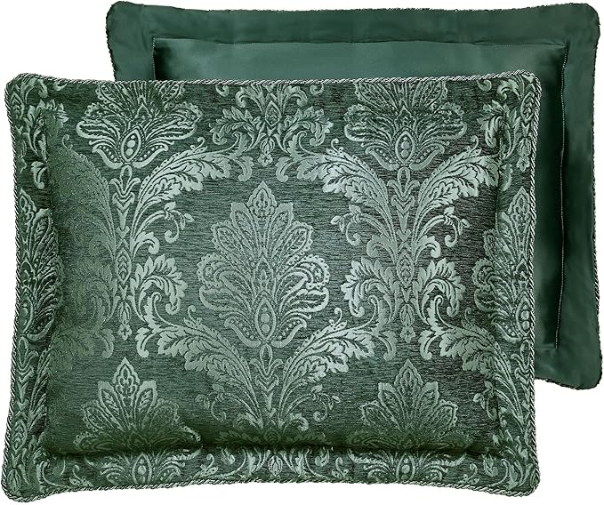 Touch of Class Camelot Luxury Bedding | Striking Emerald Green | Matte Satin Damask on Richly Textured Jacquard-Woven Chenille | Designed 3 Piece Set Includes Cal King Bedspread and 2 King Shams