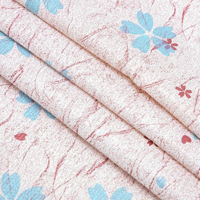 RAY STAR 18X96 Inch Shelf Liner for Kitchen Cabinets, Non-Adhesive Cabinet Liner Washable, PVC Drawer Liner for Dresser Non-Slip Bathroom (Blue-Floral)(3 Roll)