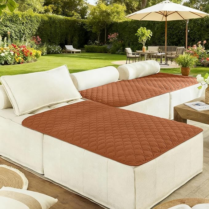 gogobunny 100% Double-Sided Waterproof Dog Bed Cover Pet Blanket Sofa Couch Furniture Protector for Puppy Large Dog Cat, Reversible (40x50 Inch (Pack of 1), Dark Pumpkin/Light Pumpkin)