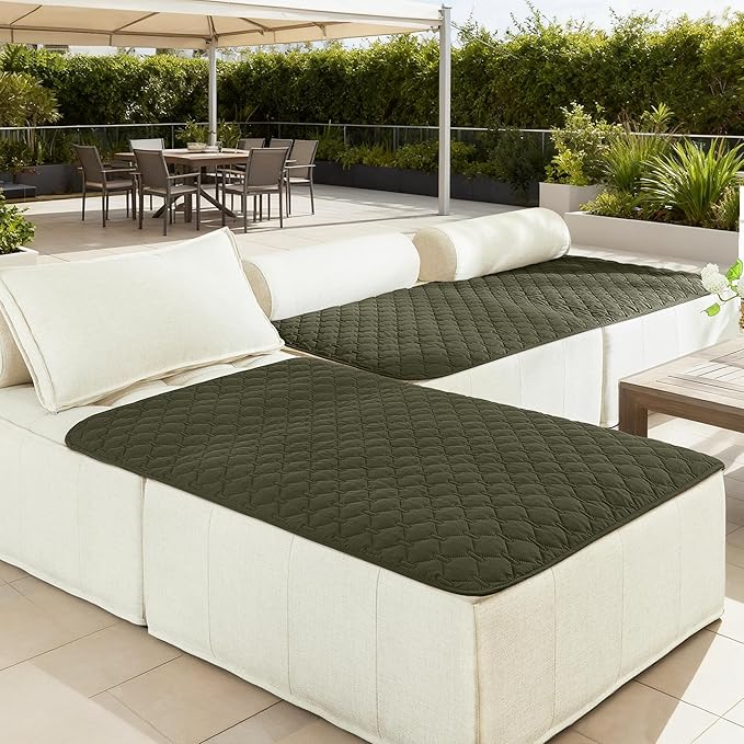 gogobunny 100% Double Sided Waterproof Dog Blanket Soft Pet Bed Cover Reversible Protect Furniture Couch Sofa Car for Puppy Large Dog Cat (Dark Olive/Light Olive, 40x50 Inch (Pack of 1))